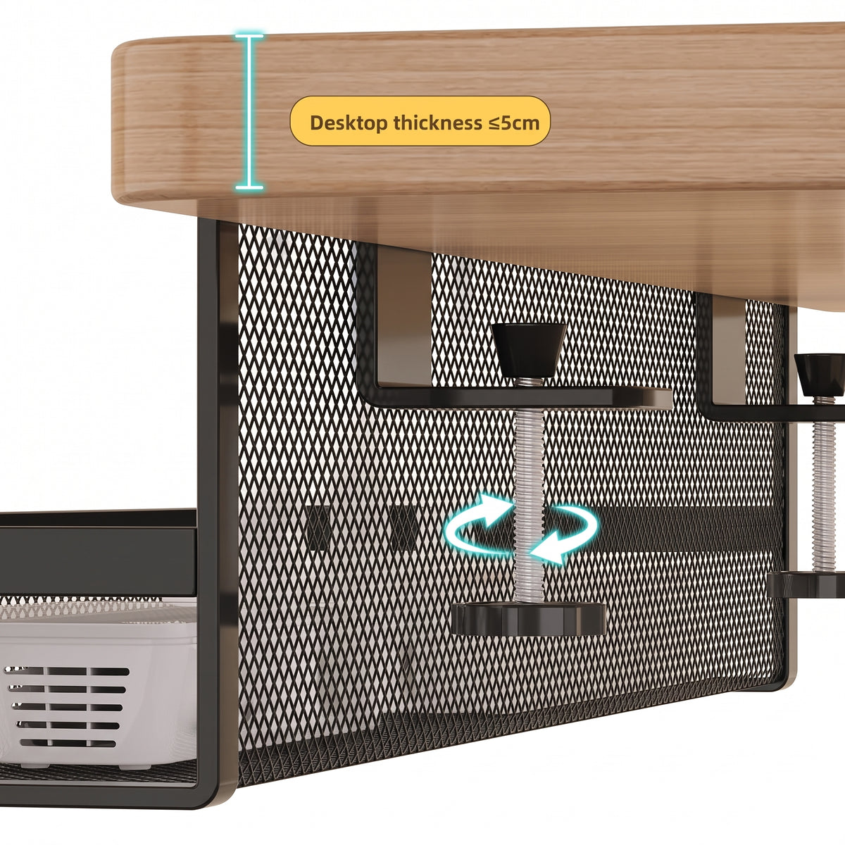 Plateau Câble Sous Bureau Snap-On