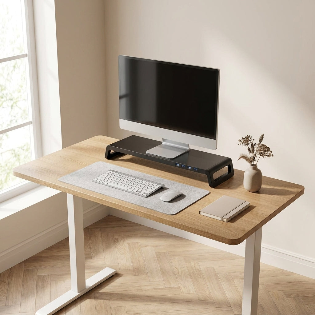 Aluminum Monitor Stand with USB 3.0 Hub