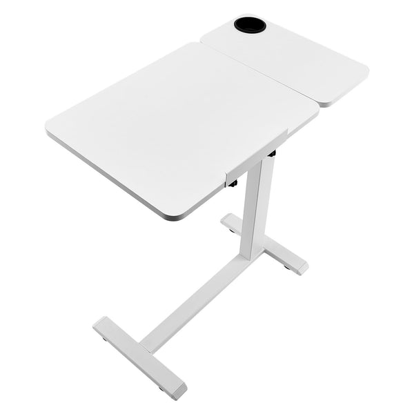 Table de Lit Mobile Blanche à Plateau Inclinable