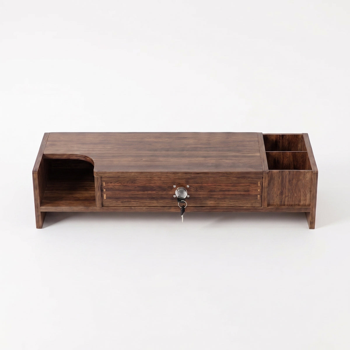 Rehausseur d'Écran à Tiroir Loft Lock Noyer