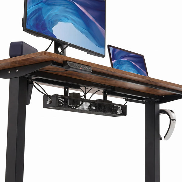 Plateau Passe-Câble Sous Bureau Acier Maillé
