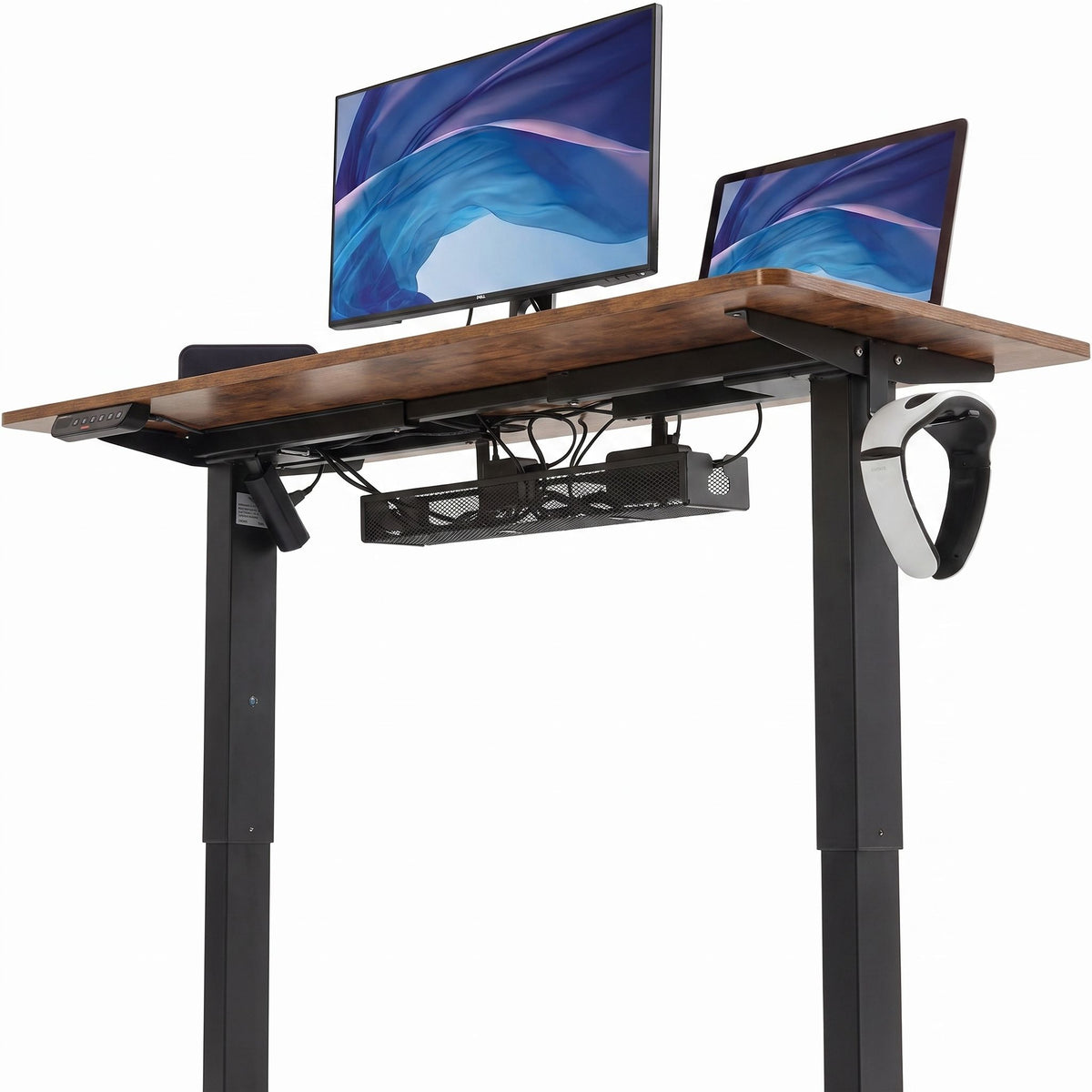 Plateau Passe-Câble Sous Bureau Acier Maillé
