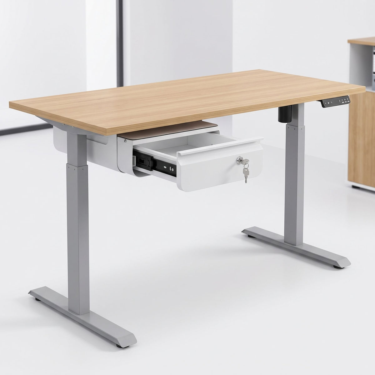 Tiroir Sous Bureau Blanc à Verrouillable