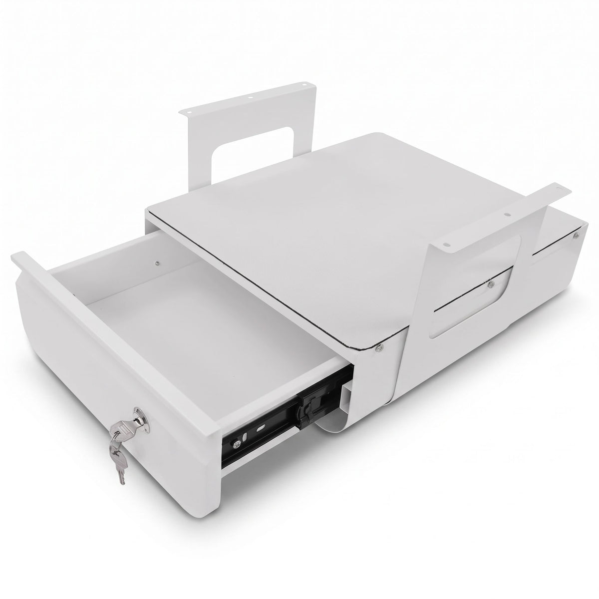 Tiroir Sous Bureau Blanc à Verrouillable